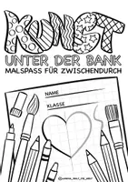 Vorschau - Stationenlernen - Malbüchlein Ausmalbilder "Kunst unter der Bank 2" SYMMETRIE - Seite 1