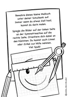 Vorschau - Stationenlernen - Malbüchlein Ausmalbilder "Kunst unter der Bank 2" SYMMETRIE - Seite 2