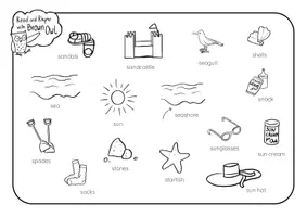 anteprima - Esercizi - Brown Owl At the Seashore - PICTURE DICTIONARY WORDMATS - Pagina 2