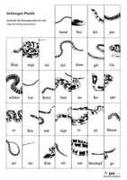 Vorschau - Arbeitsblätter - Lerntheke Schlangen - Schlangen-Silbenpuzzle (Einstieg) - Seite 3