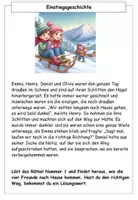 Vorschau - Arbeitsblätter - Winter Escape Leseheft - Seite 1
