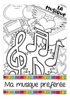 Vorschau - Arbeitsblätter - Französisch Ma musique préférée - Deckblatt