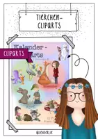 Vorschau - selbst erstellte Cliparts/Grafiken - Niedliche Kalendercliparts / Cliparts mit Tieren und Kindern - JANUAR - Deckblatt