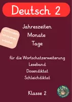 Vorschau - Fördermaterial/Inklusion - Tage - Monate - Jahre Wortschatzerweiterung - Deckblatt
