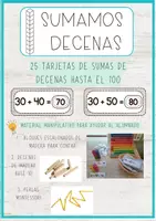 Vista previa - Refuerzo / NEE / Materiales de apoyo - Sumamos decenas - Portada