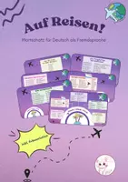 Vorschau - Poster - Auf Reisen! - Wortschatz für DaF mit Präsentation - Deckblatt