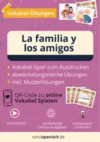 Vorschau - Spiele - Vokabel-Spiel "La familia y los amigos" inkl. Arbeitsblätter - Deckblatt