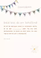 Vorschau - Arbeitsblätter - Countdown bis zum Schulstart mit Gänseblümchenmotiv - Seite 3