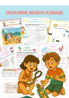 Vista previa - Hojas de trabajo - SUMMER EDITION. Escape Room: Holidays in Danger! - Portada