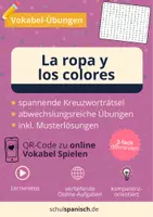 Vorschau - Arbeitsblätter - "La ropa / los colores" Interaktive Arbeitsblätter inkl. Online-Übungen - Deckblatt