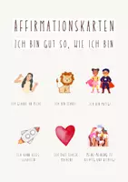 Vorschau - Bildkarten - Affirmationskarten - Seite 1