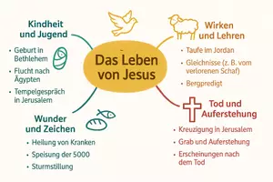 Vorschau - Arbeitsblätter - Lernposter + Arbeitsblätter zum Thema "Das Leben von Jesus" + Lösung & MP3 + Mindmap + Infografik - Seite 3