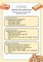 Vorschau - Arbeitsblätter - Creative Writing Food – Kreatives Schreiben - Deckblatt