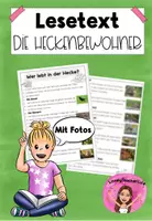 Vorschau - Arbeitsblätter - Lesetext: Die Heckenbewohner - Deckblatt