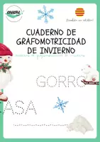 Vista previa - Tarjetas / Manipulativos - CUADERNO DE GRAFOMOTRICIDAD DE INVIERNO - Portada