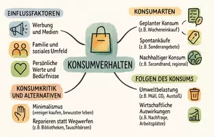 Vorschau - Arbeitsblätter - Lernposter + Arbeitsblatt "Konsumverhalten / Aspekte verantwortungsbewussten Konsums" + interaktive Lösung & MP3 + Mindmaps + Infografik - Seite 3