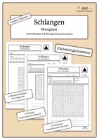 Vorschau - Stationenlernen - Lerntheke Schlangen - Schlangen-Wortgitter (Einstieg) - Deckblatt