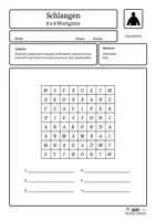 Vorschau - Stationenlernen - Lerntheke Schlangen - Schlangen-Wortgitter (Einstieg) - Seite 2