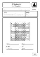 Vorschau - Stationenlernen - Lerntheke Schlangen - Schlangen-Wortgitter (Einstieg) - Seite 3