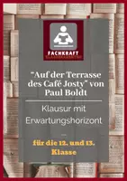 Vorschau - Klassenarbeiten - "Auf der Terrasse des Café Josty" von Paul Boldt: Klassenarbeit mit Erwartungshorizont - Deckblatt