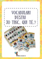 Vista previa - Tarjetas / Manipulativos - Vocabulari d'estiu: Jo tinc...qui té...? - Portada