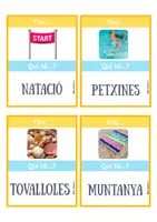 Vista previa - Tarjetas / Manipulativos - Vocabulari d'estiu: Jo tinc...qui té...? - página 3
