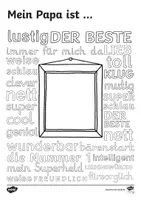 Vorschau - Arbeitsblätter - Ausmalbild zum Vatertag: Mein Papa ist ... - Deckblatt