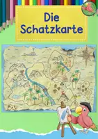 Vorschau - Mal- und Bastelvorlagen - Kunst Sommer, Schatzkarte zeichnen, Grundschule - Deckblatt
