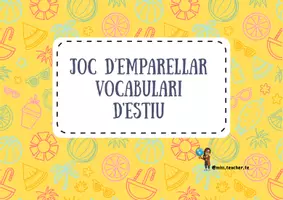 Vista previa - Tarjetas / Manipulativos - Vocabulari d'estiu: Emparellar paraula-imatge-definició - página 1