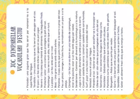 Vista previa - Tarjetas / Manipulativos - Vocabulari d'estiu: Emparellar paraula-imatge-definició - página 3