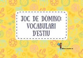 Vista previa - Tarjetas / Manipulativos - Vocabulari d'estiu: Dòmino - página 1