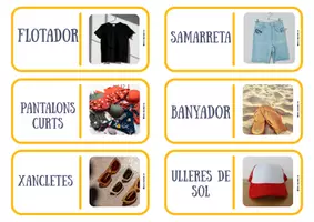 Vista previa - Tarjetas / Manipulativos - Vocabulari d'estiu: Dòmino - página 3