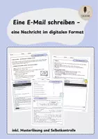 Vorschau - Arbeitsblätter - Eine E-Mail schreiben – eine Nachricht im digitalen Format (inkl. Musterlösung) - Deckblatt