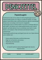 Vorschau - Arbeitsblätter - Denkzettel Papierkugeln - Abschreibtext - Seite 1