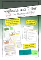 Vorschau - Arbeitsblätter - Vielfache und Teiler - Themenheft - Deckblatt