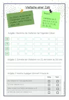 Vorschau - Arbeitsblätter - Vielfache und Teiler - Themenheft - Seite 1
