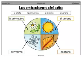 Vorschau - Arbeitsblätter - Las estaciones del año - Arbeitsblatt (mit & ohne Hilfe) - Seite 2