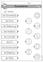 Vorschau - Arbeitsblätter - Sommerferien Sommer Arbeitsblatt Wortschatz differenziert - DaZ DaF - Seite 3