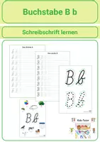 Vorschau - Arbeitsblätter - Ich lerne das Alphabet - Buchstabe B b - Deckblatt