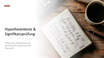 Vorschau - Präsentationen/Tafelbilder - Die Null- und Alternativhypothese - Präsentation MATHEMATIK - Deckblatt