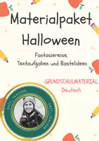 Vorschau - Arbeitsblätter - Materialpaket: "Halloween" - Fantasiereise, Aufgaben und Bastelideen - Deckblatt