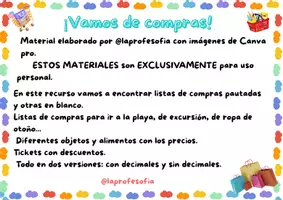 Vista previa - Juegos / Gamificación - ¡NOS VAMOS DE COMPRAS! - página 1