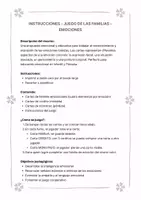 Vista previa - Tarjetas / Manipulativos - JUEGO FAMILIAS EMOCIONES - página 1