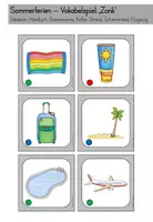 Vorschau - Spiele - Sommerferien Sommer Vokabelspiel Zonk - DaZ DaF - Seite 3
