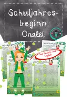 Vorschau - Spiele - Back to school: Orakel Schuljahresbeginn auf Englisch & Deutsch - Deckblatt