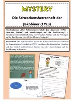 Vorschau - Stundenentwürfe - Mystery - Die Schreckensherrschaft der Jakobiner 1793 - Ursachen, Verlauf und Auswirkungen - Deckblatt