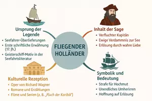 Vorschau - Arbeitsblätter - Lernposter + AB mit Fragen zum Thema "Fliegender Holländer" + Lösungsblatt + Mindmap + Infografik - Seite 3