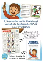 Vorschau - Spiele - Hobbies Klammerkarten Deutsch DAZ Wortschatz und Rechtschreibung - Seite 1