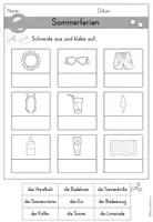 Vorschau - Arbeitsblätter - Sommerferien Sommer Arbeitsblatt Wortschatz differenziert - DaZ DaF - Seite 3