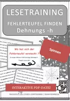 Vorschau - Fördermaterial/Inklusion - Spinnen Spezial Materialsammlung: Fehlerteufel Lesekarten Dehnungs-h - Seite 1